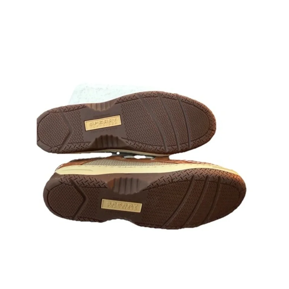 Mens Sperry Top Sider Loafer Boat Shoes‎ Sz 10 Tan Leather